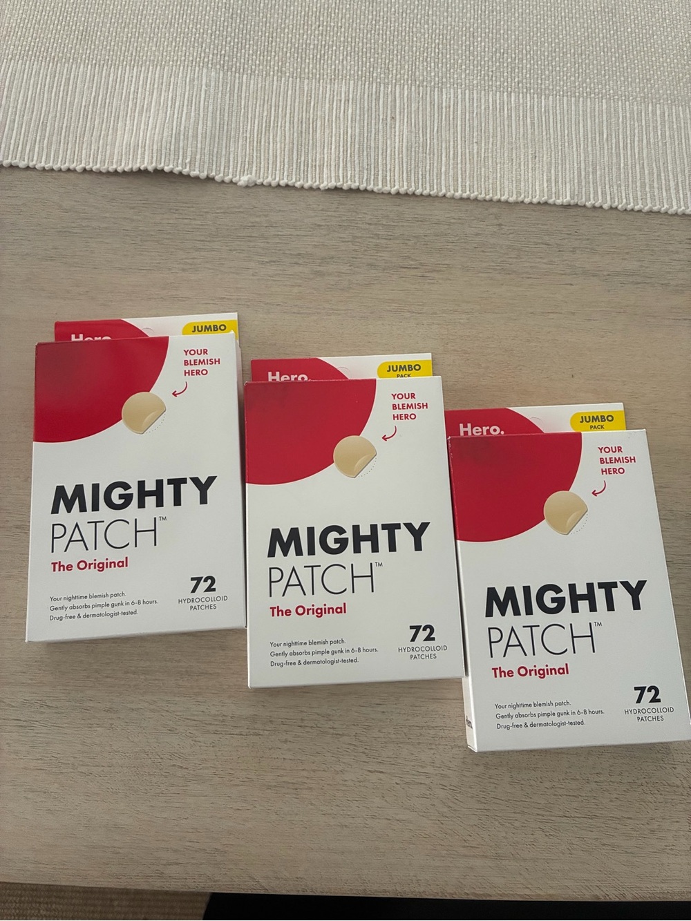 hero Mighty Patch The Original Acne Pimple Patch Jumbo Box •Set of 3•